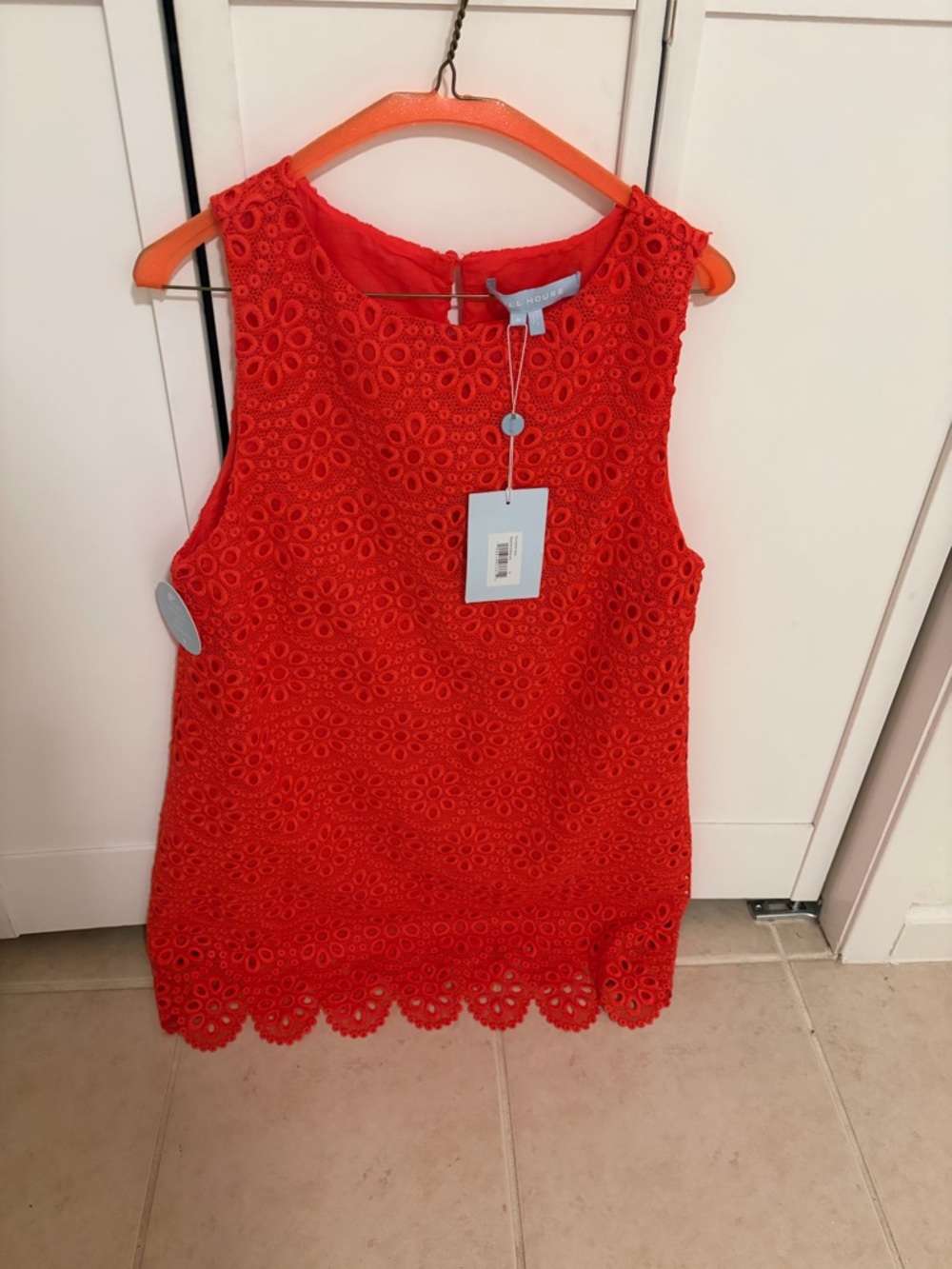 Hill House Home Charlie Red Scallop Lace Dress